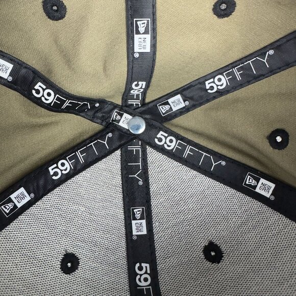 New Era Los Angeles Dodgers Camo Fitted Hat Size 7 1/8 Cotton Green & Brown - Picture 13 of 16